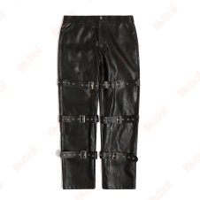 leather casual pant